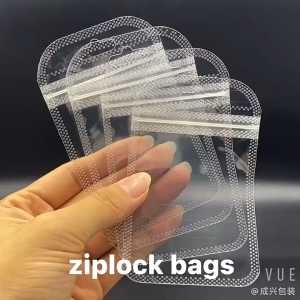 10 Túi zip 6x9cm trong suốt đựng đồ trang sức bằng nhựa PVC mềm mại trong suốt có khóa kéo tiện lợi