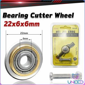 Carbide Wheel 22x6x6mm Alloy 1 piece Ball Bearing Center Shaft High Wear Resistance for Tile Cutting Granite Cutting Glass Cutting Impact Resistant