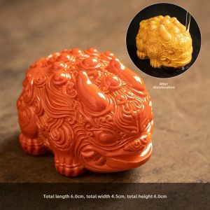 Color Changing Resin Tea Pet Mini Zhaocai Pixiu Lion Figurines Cute Kung Fu Tea Set Accessories Multi Style Tea Table Decoration