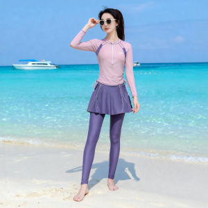 XTEP | Waist Shaping Long Sleeve and Pants Separate Swimming Suit