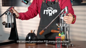 ITOP CMM01B Manual Coffee Machine with PID Temperature Control System 58MM Hand-pressed Espresso Maker with Pressure Gauge Handcrafted Coffee Maker 1-15 Bar