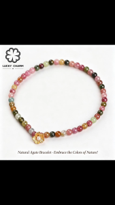 Lucky Charm Natural Jade Colorful Agate Flower Bracelet Lucky Charms Jewelry SL05 With Jewelry Box