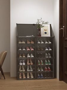 Goody 8 Layers Shoes Cabinet Organizer Dustproof Shoe Storage Rack Heavy Duty Shoe Cabinet With Cover Space Saving Shoe Organisers