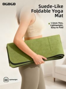 OGOGO | Folding Thin Suede Natural Rubber Anti-slip Travel Yoga Mat