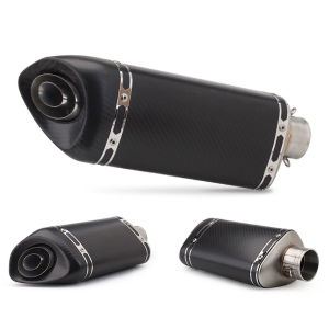 51mm Inlet Motorcycle Escape Exhaust Carbon Fiber Muffler Pipe DB Killer Tail PIPE End pipe silencer Universal For ATV Bigbike cfmoto 650NK 450SR CBR500R ER6N GSX-S1000 ninja400 r3 r6 r25 CBR1000 G310R duke 890