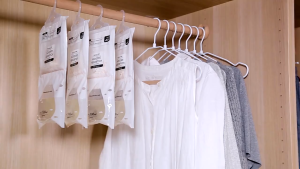 Dehumidifier Hanging Bags / Desiccant Dry Hanger Pack / Moisture Absorption / Wardrobe Dehumidifiers