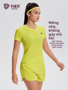 COSLEAF | Áo Thun Thể Thao Mùa Hè Cho Nữ Thiết Kế MESH Thông Khí Giúp Gọn Người