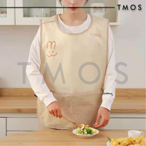TMOS Waterproof Kitchen Vest Apron Multipurpose Cloth Microfiber Cooking Anti Dirt With Pocket Free Size Restaurant 马甲式围裙