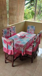 COD Paket Kitchen Set Isi 14 Pcs Sarung Cover Kursi Taplak Meja Makan Tempat Tisu Dekorasi Dapur