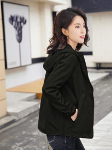 Casual Style Windproof Jacket Top Spring Autumn Sporty Leisure Hooded Shirt Small Fragrance Style Womens Fashion Outerwear