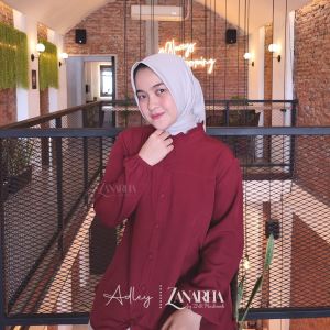 Kemeja Wanita Kerja Blus Wanita Terbaru Kemeja Adley Zanarha by ZNR Muslimah
