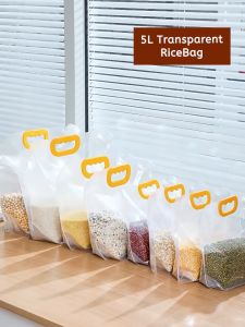 5L Transparent Plastic Spout Pouch / Liquid Beverage Bag /Thickened Miscellaneous Grain Packaging Bag(5L)液体/杂粮密封袋