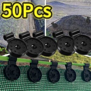 50pcs Sun Shade Net Cloth Plastic Clips Sturdy Heavy Duty Lock Grip Fix Clamp Net Hook Holder Breeding Greenhouse Accessories