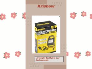 Krisbow Arealight 1000LM: Lampu Sorot LED Rechargeable & Ergonomis