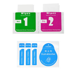 200Pcs Screen Dust Removal Dry Wet Cleaning Wipes Paper Alcohol for iPhone 16 15 Plus 14 13 12 11 Pro Max Glass Dust Absorbor