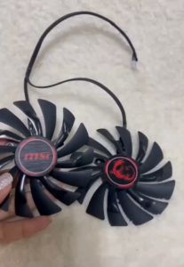 (พร้อมส่ง)พัดลมระบายความร้อนการ์ดจอ MSI สําหรับGTX950 960 970 980 980ti GAMING (1คู่ 95 mm 4 pin )