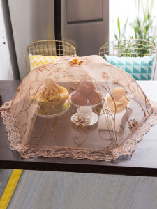 Dining-Table Cover Vegetable Cover Cut Out Dining Table round Leftovers Umbrella Cover Foldable Removable and Washable Anti Fly Mosquito For Home