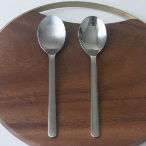 Simplified Western Dinner Spoon Matte Glossy Soup Spoon Watermelon Spoon Eating Spoon 18/10 Stainless Steel Home Use