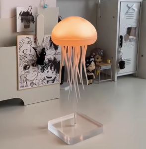 BC โคมไฟแมงกะพรุนเต้นควบคุมด้วยเสียงไฟกลางคืนเปลี่ยนสีบรรยากาศไฟวันเกิดวันวาเลนไทน์ของขวัญคริสต์มาส