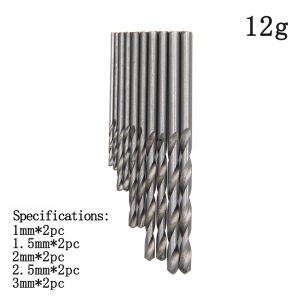M35 high-speed steel straight shank fried dough twist drill 10pc bearing steel natural color 1-3mm small drill bit drilling tool