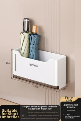 Auzzo | Magnetic Wall-Mounted Storage Rack for Entryway Keys Shoes Umbrellas