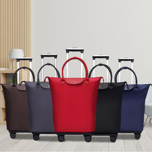 Handheld Lightweight Trolley Bag Universal Wheel Portable Shopping Luggage Trolley Large Capacity Waterproof Excursion Bag Boarding Machine