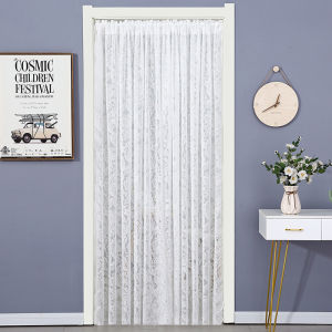French Luxurious Lace Door Curtain Privacy Curtain No Punching Extendable Rod Simple Bedroom Window Short Curtain