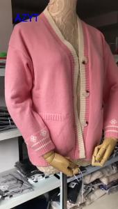 7licartoon embroidery knitwear cardigan spring autumn loose knit women sweater cardigan cal pull femme