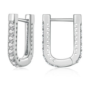 BAMOER Classic Zircon Earrings for Women - Fashion Jewelry with Ear Buckles - Perfect Gift YIE217