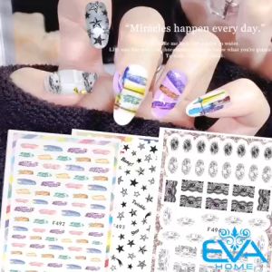 Miếng Dán Móng Tay 3D Nail Sticker Tráng Trí Hoa Văn Hoạ Tiết Chữ Viết Alphabet F492 / F493 / F494