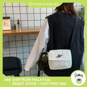 DROPASSIST 1298 Women Korean Fashion Ins Style Student Sling Crossbody Shoulder Bags Wanita Beg Kanvas Kecil Murah