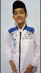 Baju Koko Anak Remaja SD SMP Lengan Panjang Kombinasi Bordir Resleting Terbaru By. Santri Pexal