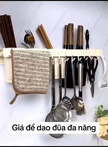 Kệ Nhà Bếp Đa Năng Treo Tường Để Đũa Dao Chất Liệu Thép Không Gỉ Lắp Đặt Đơn Giản Không Làm Hư Tường Dễ Lau Chùi