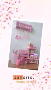 Rak Bumbu Gratis Tempat Bumbu Pink Model Toples Stiker Bumbu warna rak hijau Pink rak dinding hiasan dinding dapur cantik hiasan minimalis rak dekorasi murah bumbu kayu Free 1 set sutil free ongkir gratis toples rak bumbu gantung shabbychic zanarra