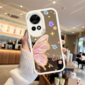 Pink Butterfly Knot Silicone Phone Case Full Cover for Huawei Nova14 13Pro 8 10/11 12 Ultra 9z Protective Shell Womens Style