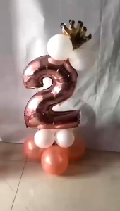 Happybaloon Paket Ulang Tahun Ultah Balon Foil Angka Umur Usia Jumbo Besar 80 Cm set Murah Silver PBA-09