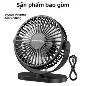 Quạt Để Bàn USB 6 Inch Siêu Yên Tĩnh 3 Tốc Độ Quạt Bàn Nhỏ Cho Văn Phòng Phòng Ngủ Bàn Làm Việc Tại Nhà Làm Mát Vào Năm 2026 Mới