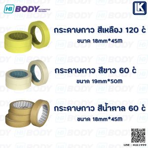 Masking Tape, กระดูกาว 18-19-48 มม, เทปกาวบังพ่น Siamese Cat, HB Body