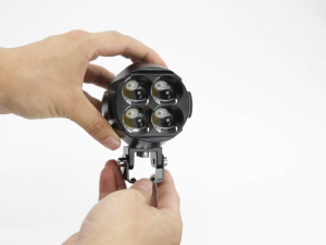 Laser Gun Mini Driving Light Auxiliary Light Four Eyes Waterproof Tricolor Color Motorcycle Spotlight