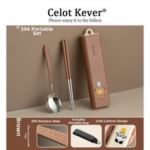 Student Portable Tableware Set 3 Pieces