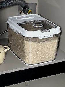 5 /8KG Large Capacity Kitchen Grains Flours Rice Storage Storage Food Organizer Container Airtight Transparent