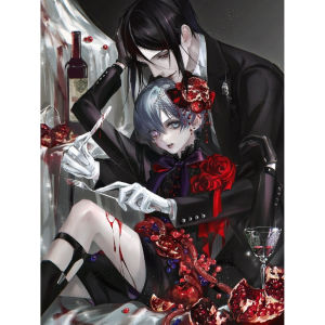 Diamond Painting Black Anime Character Gothic Style Diamond Mosaic Handmade Art Exquisite Creative Gift Home Decoration