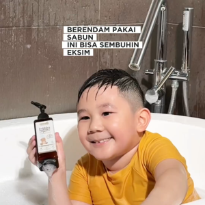 Moell Intensive Nourish Gentle Body Wash Bayi Anak 185gr Kulit Kering dan Sensitif - Sabun Mandi Tanpa SLS & Alkohol - Melembapkan dan Meredakan Eksim/Iritasi - Skincare Bayi - Skincare Anak