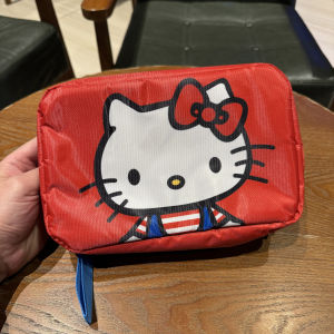Kitty Cat Foldable Waterproof Travel Toiletry Bag Large Capacity Makeup Storage Hanging Bag Multi-Functional Oxford Cloth Bag