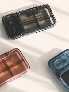 [LBH] Portable Travel Medicine Pill Compartment Box Case Storage Medicine Splitter with Cutter Blade 切药器药盒 Kotak ubat - TV03