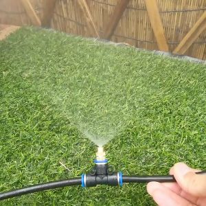 Adjustable Copper SPrayer Atomizing Kits 8mm OD Nozzles+Tee Connectors for Misting Watering Plant Devices