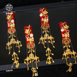 คลิปผมสีแดงแบบทันสมัย สำหรับงานแต่งงานและงานแต่งงาน คลิปผมแบบมีด้านข้าง ตกแต่งด้วยลูกปัด คลิปผมสำหรับชุดราตรี