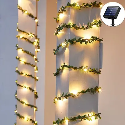 Đèn Năng Lượng Mặt Trời Hình Lá Phong 10m 100 Đèn LED Dây Đèn Trang Trí Ngoài Trời Chống Nước Cho Vườn Trang Trí Giáng Sinh