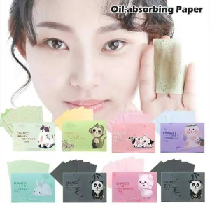 Korean Oil Absorbing Paper Surface 100 Pieces Of Flax Green Tea Bamboo Charcoal Oil Absorbing Paper