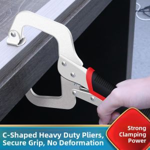 C-Type Powerful Pliers Multi-Functional Universal Pressure Clamp Steel Tube Clamp Woodworking Fixing Pliers Construction Site